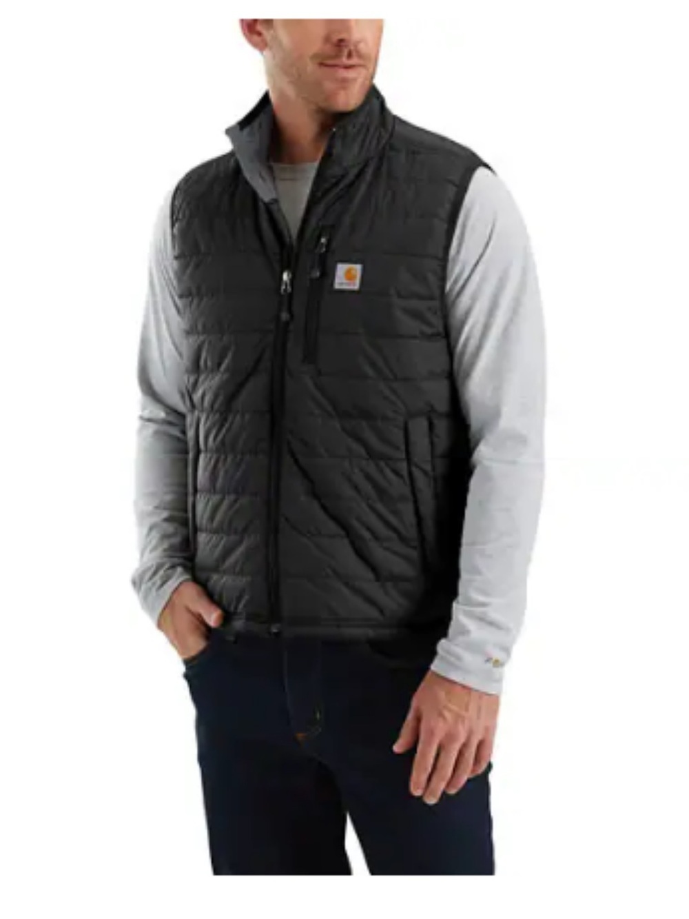Carhartt Men's Quilted Vest in Charcoal Gray